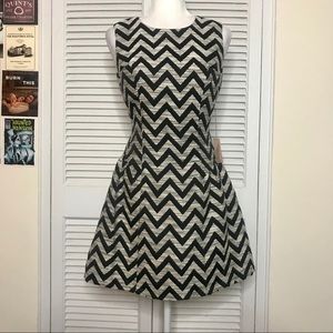 NWT Love 21 Fit & Flare White & Black Dress - S